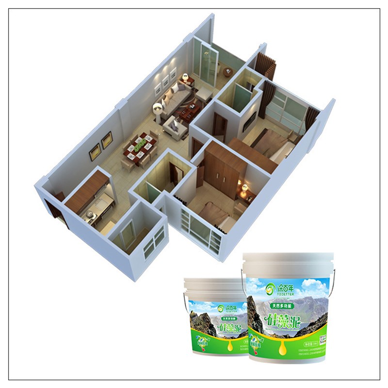 硅藻泥涂料室f内彩色墙面漆硅藻乳家用内墙干粉工程涂料 厂家直销