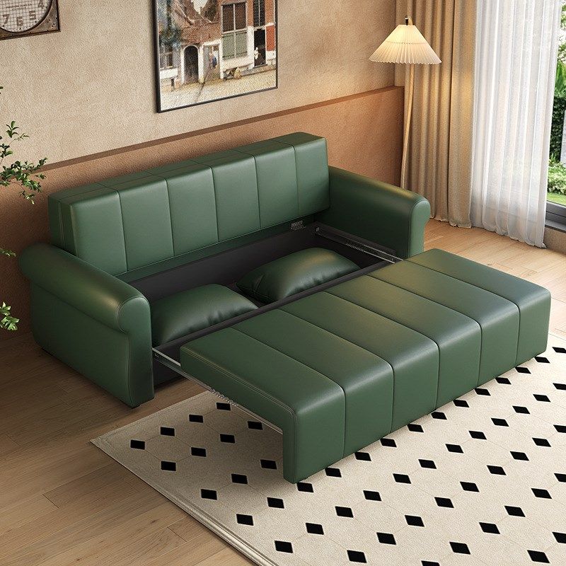 折叠沙发床 e小户型客厅书房多功能皮艺沙发床 储物沙发床折叠两