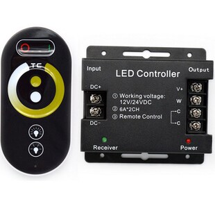 led触摸控制器RF无线调光器双色温RGB单色1M2V灯带24V灯条模组控