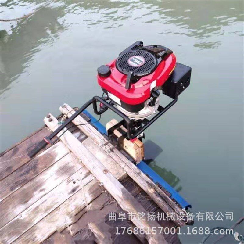 4冲程汽油挂桨机 多档位加x粗传动轴船用发动机 隆鑫汽油螺旋桨