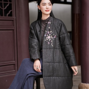 26MM香云纱 纯手工刺绣 驼绒 缎面透彩龟纹 棉服冬 细羊毛内胆