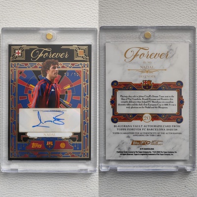 Topps 永恒 巴塞罗那 纳达尔 NADAL 亲签 签字 签名 球星卡