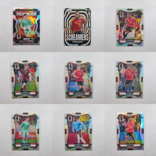Panini 2026 世界杯 Prizm 比利时 德布劳内 多库 拉门斯 球星卡