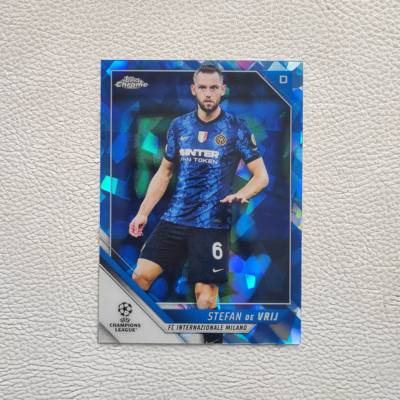 Topps Chrome 蓝宝石 国际米兰 德弗赖 折射 球星卡