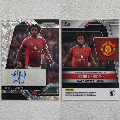 2024-25 Panini Prizm 曼联 齐尔克泽 ZIRKZEE 亲笔签字 球星卡
