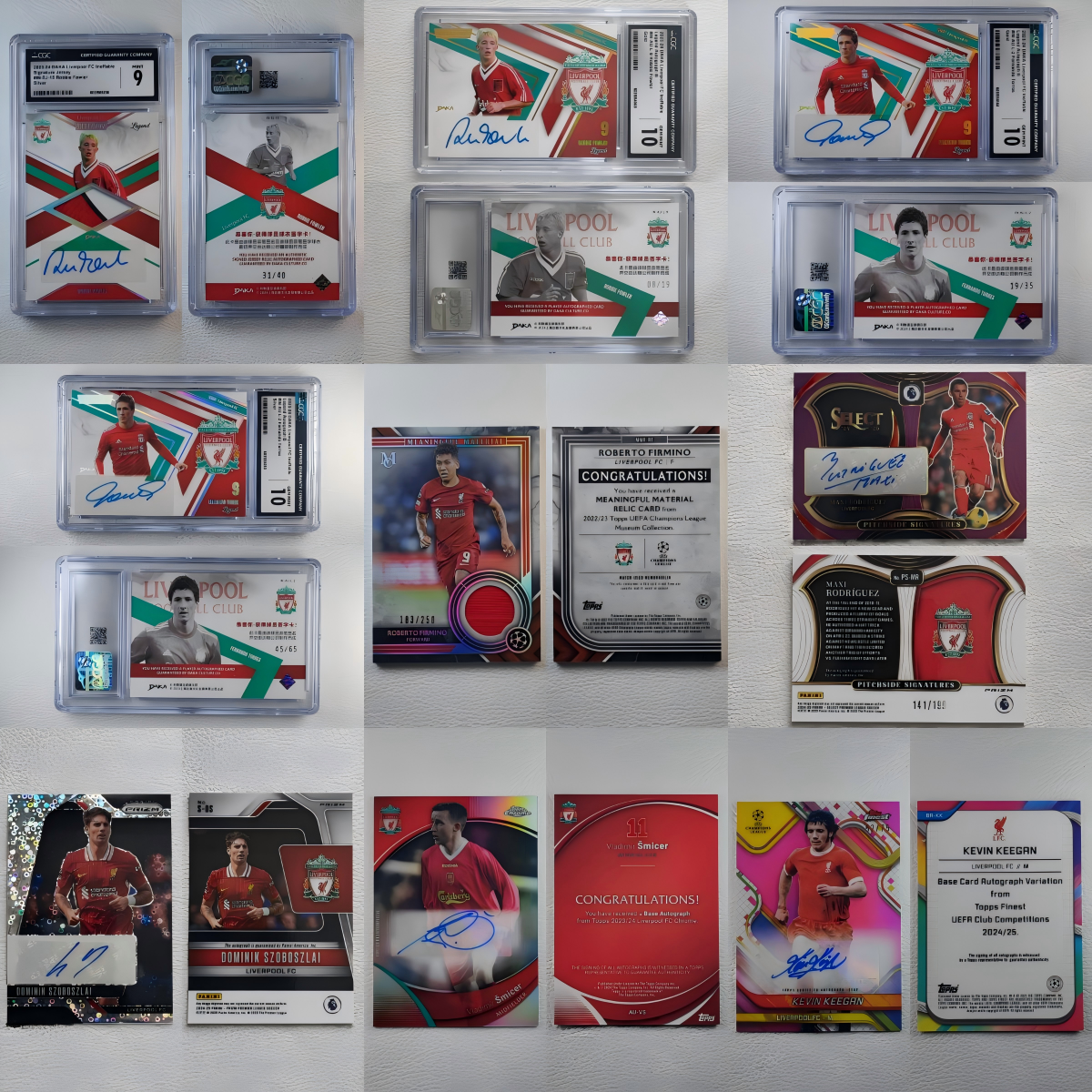 Topps PANINI 利物浦 阿利松 托雷斯 加克波 签名 球星卡礼物