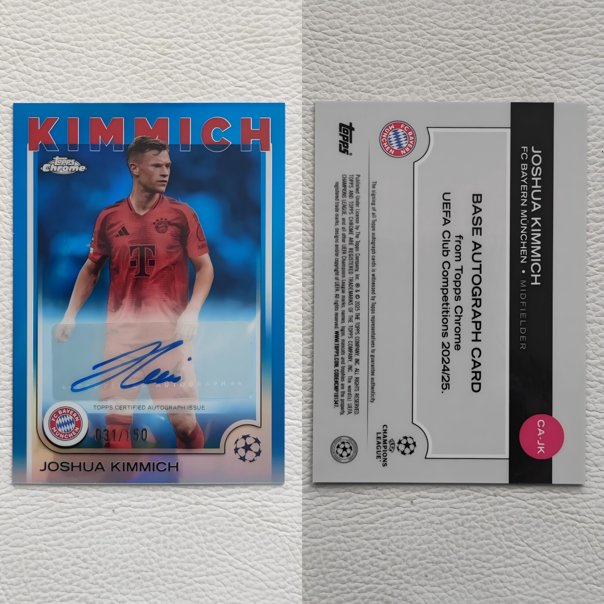 Topps Chrome 拜仁慕尼黑 基米希 KIMMICH 签名 签字 球星卡 周边