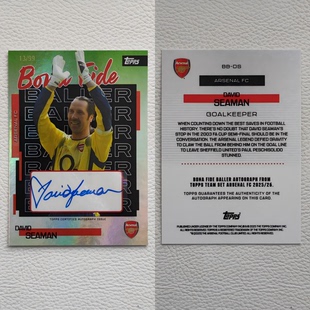 Topps Team Arsenal 大卫 希曼 SEAMAN 亲签 签字 球星卡 周边