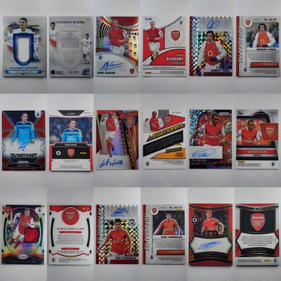Topps PANINI Arsenal 亚当斯 坎贝尔 博格坎普 签名 球星卡 礼物