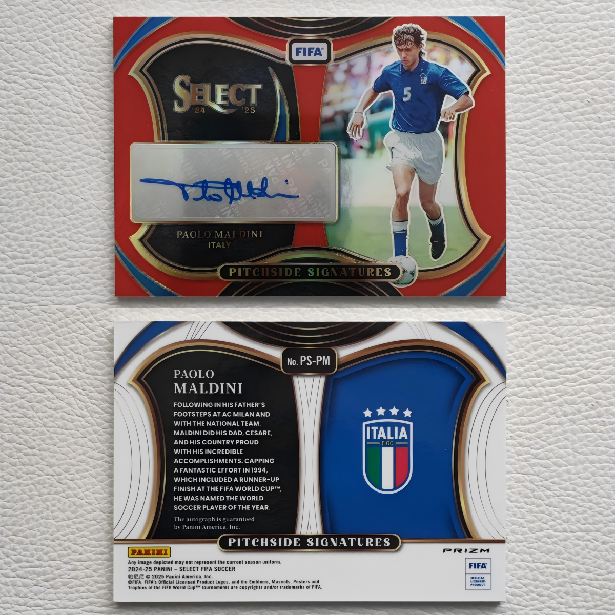Panini Select 意大利 AC米兰 马尔蒂尼 亲签签名 球星卡周边礼物