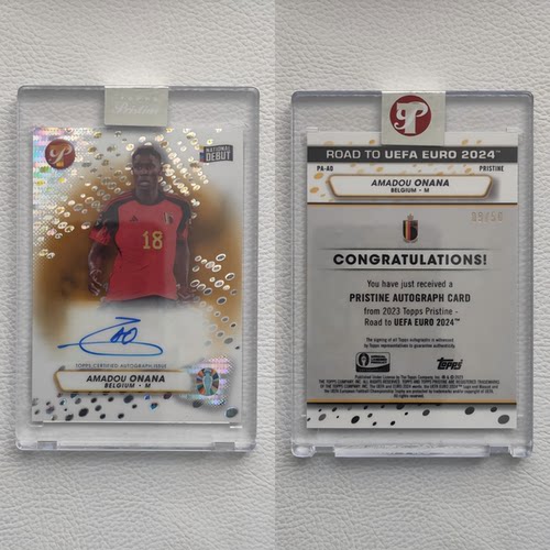 Topps 太古 比利时 奥纳纳 Onana 亲笔签名 签字 球星卡 周边