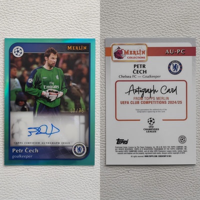 Topps Melrin 切尔西 切赫 Cech 亲签 签名 签字 球星卡 周边礼物