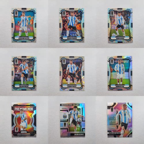 Panini 2026 世界杯 Prizm 阿根廷 恩佐 西蒙尼 阿尔瓦雷斯球星卡