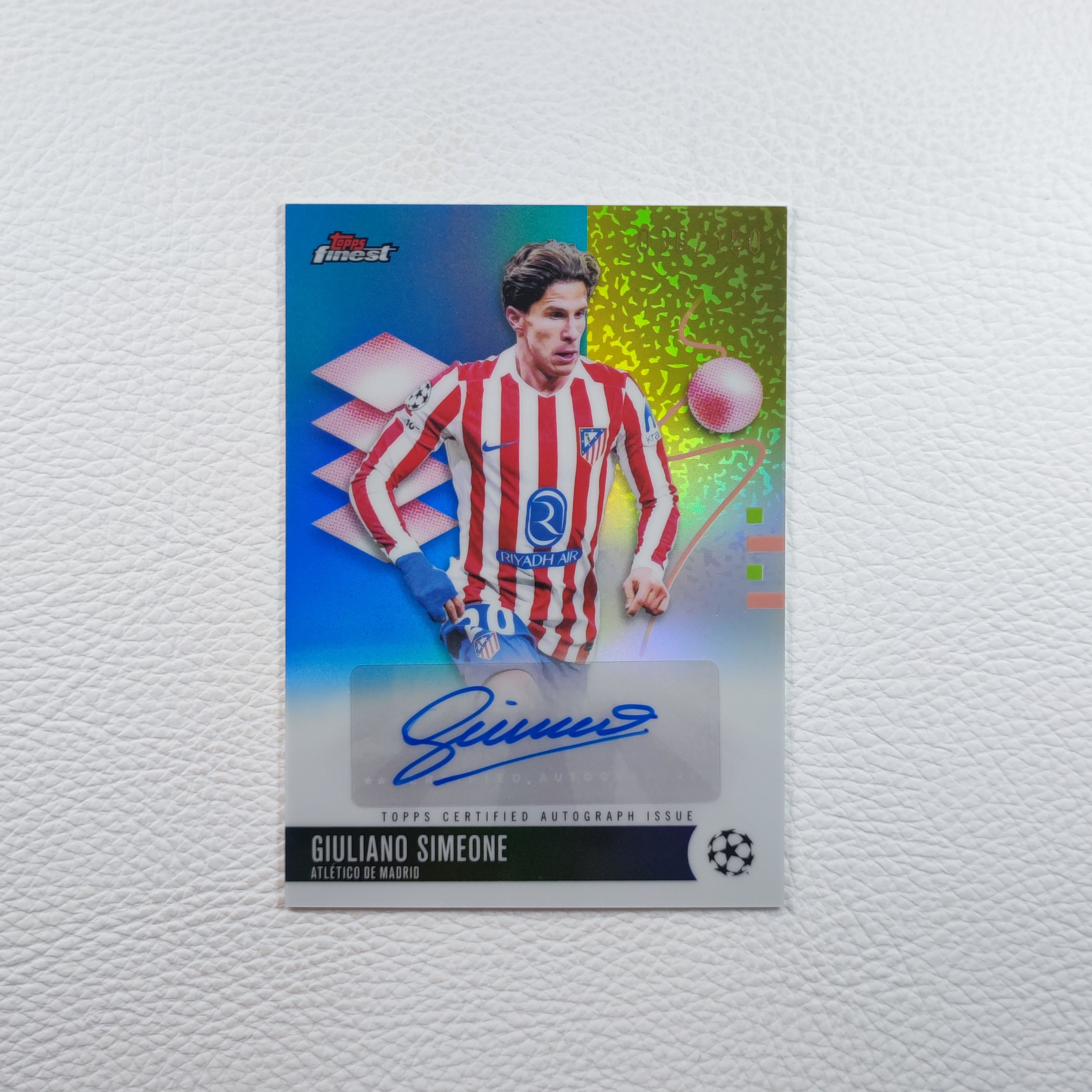 Topps Finest 马德里竞技 西蒙尼 亲签 签字 签名 球星卡 礼物