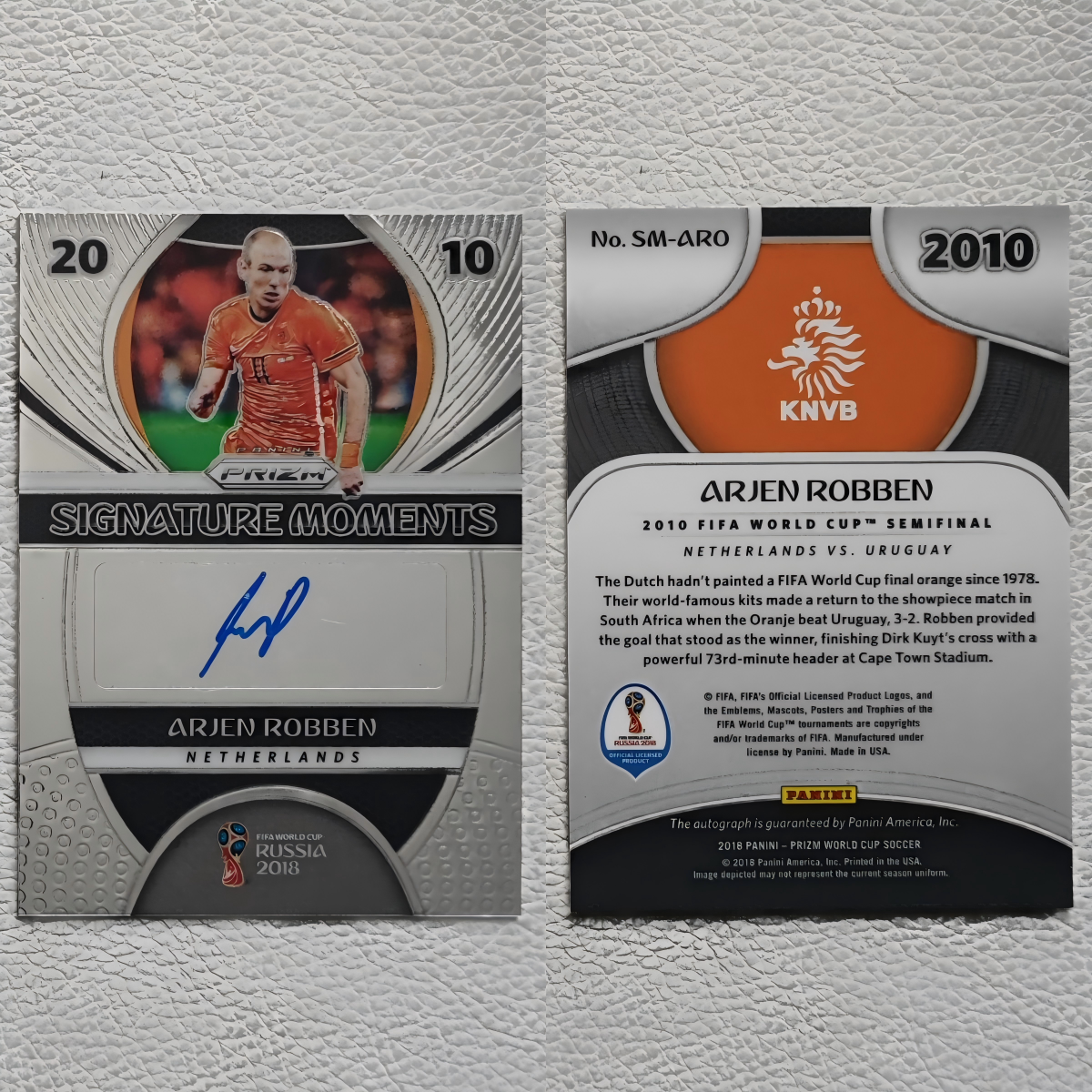 Panini 2018 世界杯 Prizm 荷兰 罗本 亲签 签字 球星卡 周边礼物