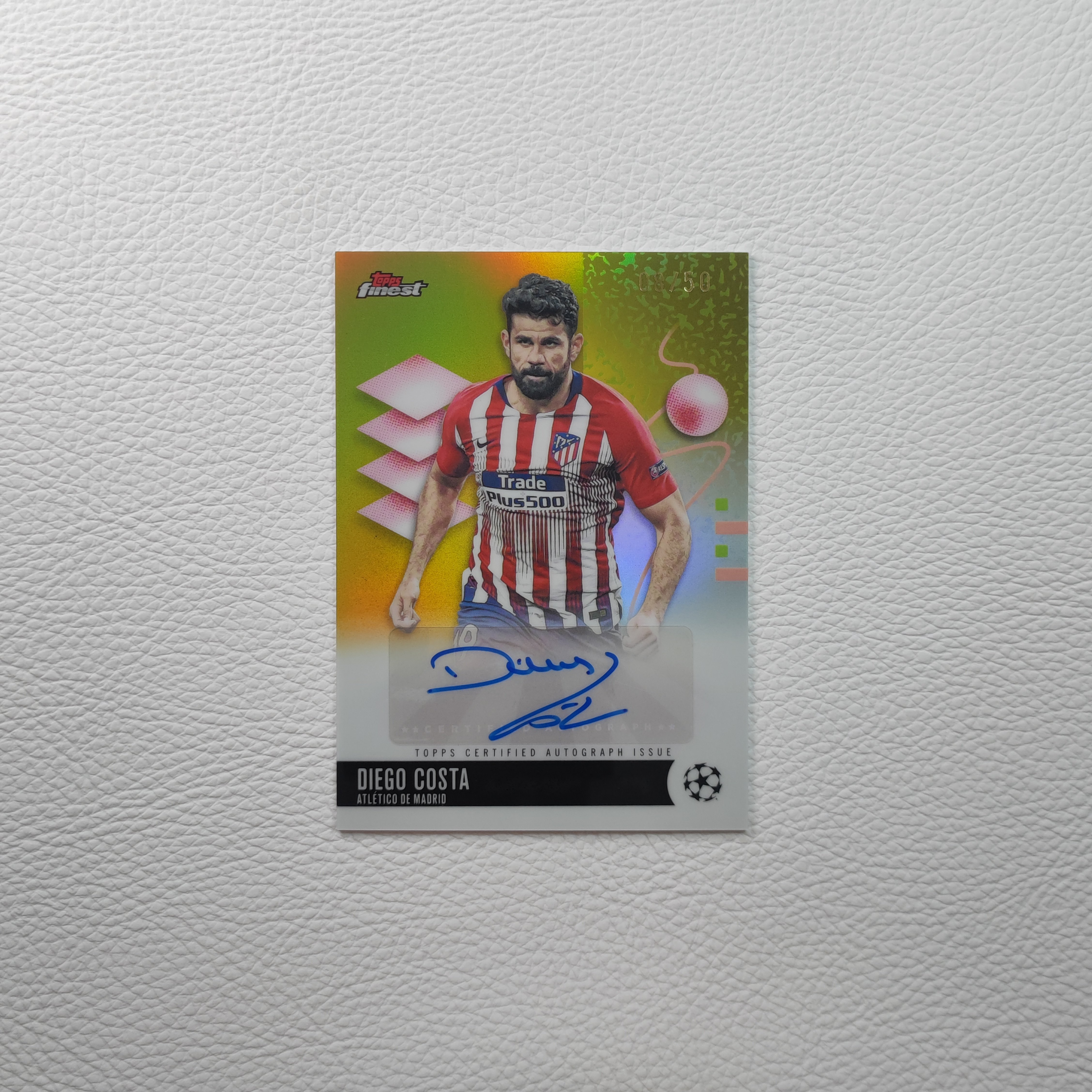 Topps Finest 马德里竞技 迭戈 科斯塔 亲签 签字 球星卡 礼物