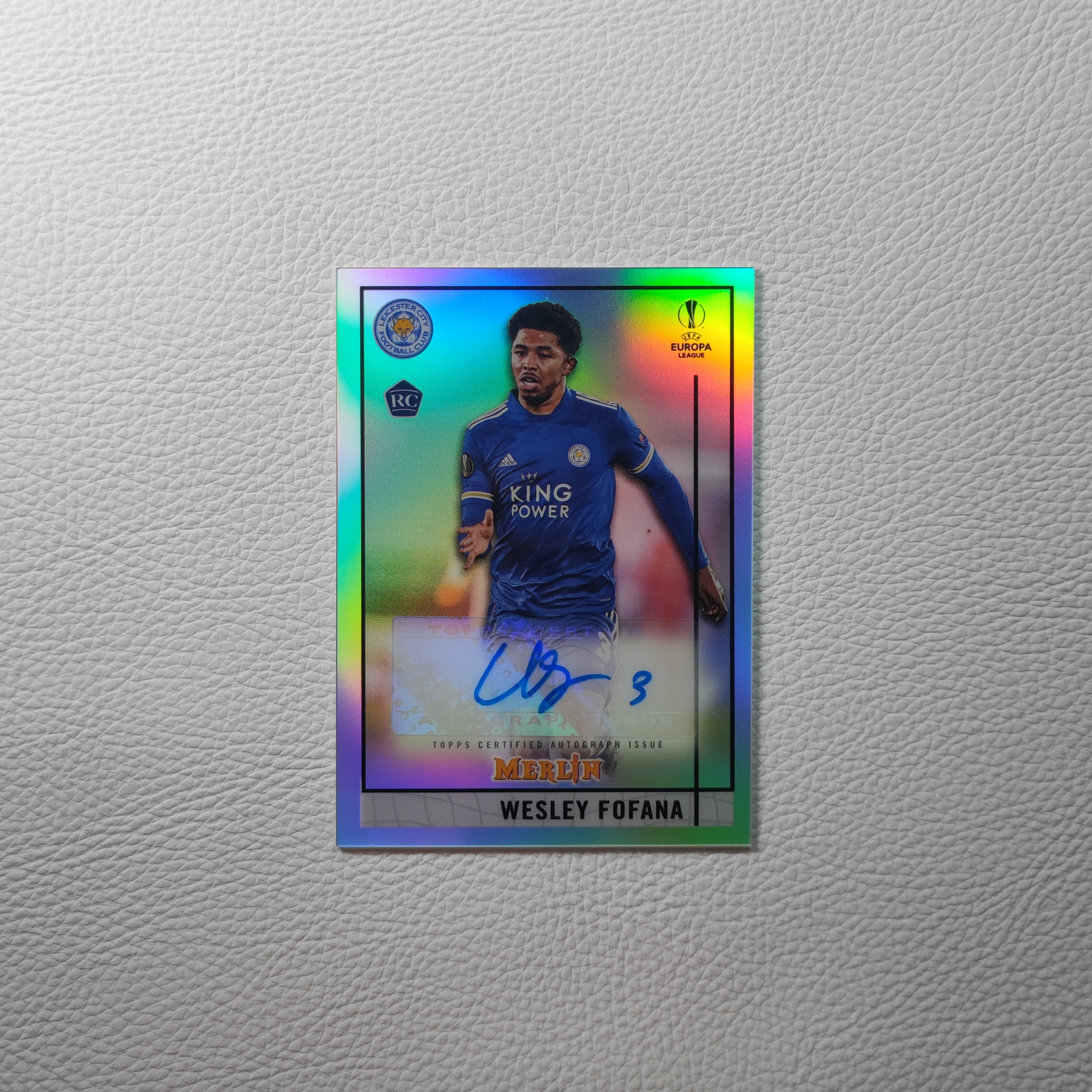 Topps Merlin元年 莱斯特城 切尔西 福法纳 新秀RC 亲签 球星卡