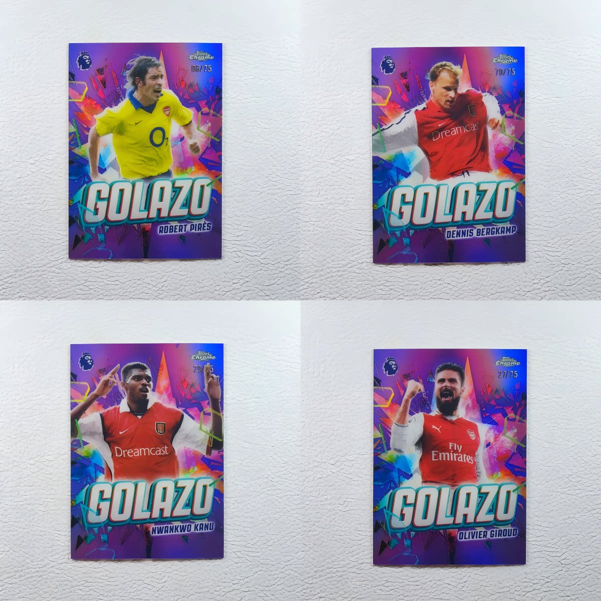 Topps Chrome 英超 Arsenal 博格坎普 皮雷斯 吉鲁 球星卡 周边图片