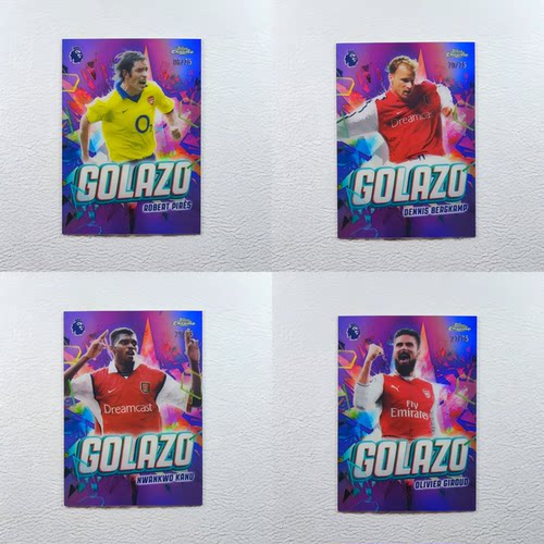 Topps Chrome 英超 Arsenal 博格坎普 皮雷斯 吉鲁 球星卡 周边