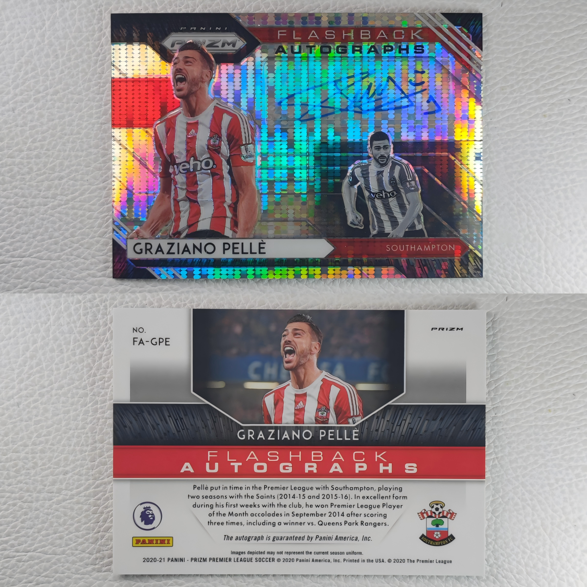 Panini Prizm 南安普顿 山东鲁能 佩莱 亲签 签名 球星卡