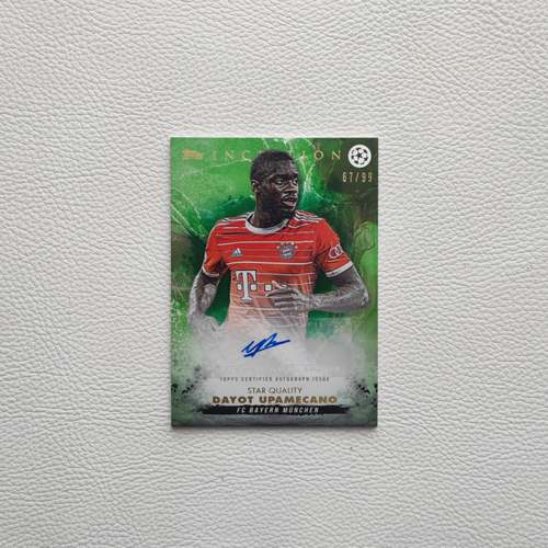 Topps 盗梦空间 拜仁慕尼黑 于帕梅卡诺 亲签 签名 球星卡 礼物