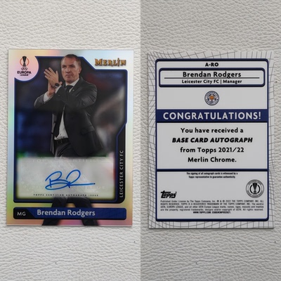 TOPPS 2022 MELIRN 莱斯特城 罗杰斯 Rodgers 亲签 签名 球星卡