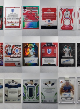 Topps PANINI 英格兰 凯恩 斯科尔斯 亚当沃顿 签名 球星卡 礼物