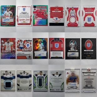 凯恩 斯科尔斯 亚当沃顿 Topps 球星卡 英格兰 签名 礼物 PANINI