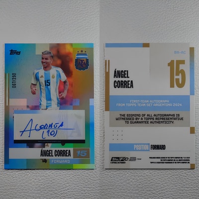 Topps 2024 阿根廷 马德里竞技 科雷亚 CORREA 签字 球星卡 周边