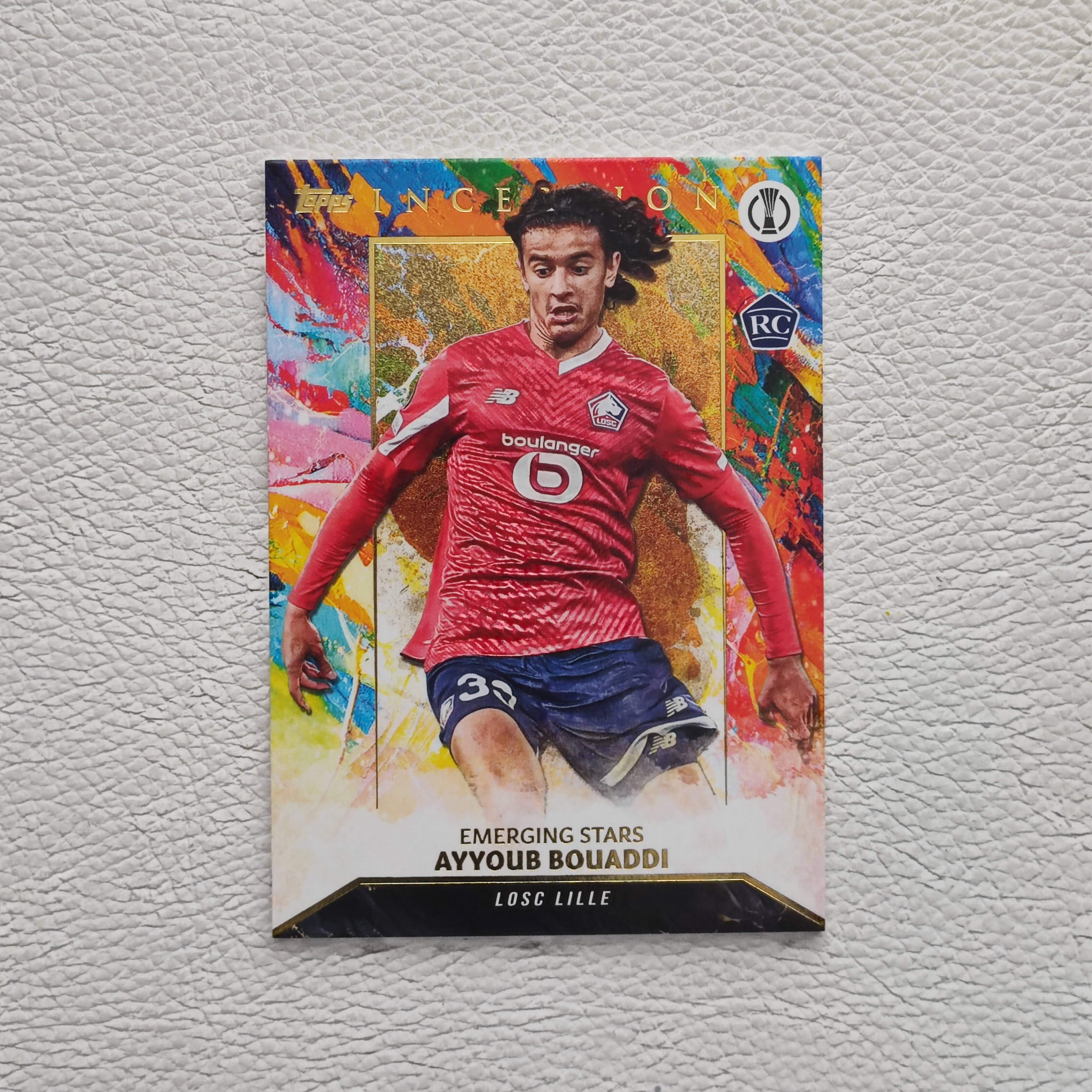 Topps 盗梦空间 里尔 摩洛哥 布阿迪 新秀RC 泼墨油画 球星卡
