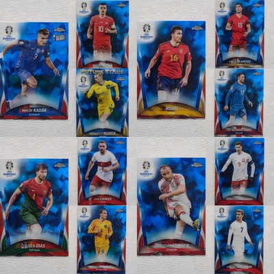 Topps 欧洲杯元年 蓝宝石 范戴克 罗德里 阿诺德 格列兹曼 球星卡