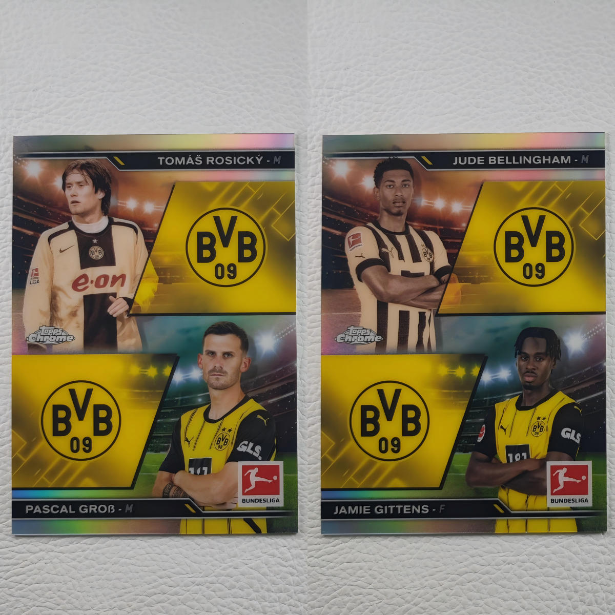 Topps Chrome 德甲 多特蒙德 罗西基 普利希奇 双人球星卡 折射