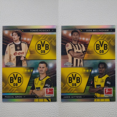 Topps Chrome 德甲 多特蒙德 罗西基 普利希奇 双人球星卡 折射