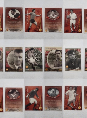 正版1997Futera 英国高端曼联历史纪念限定版 贝斯特等球星卡礼物