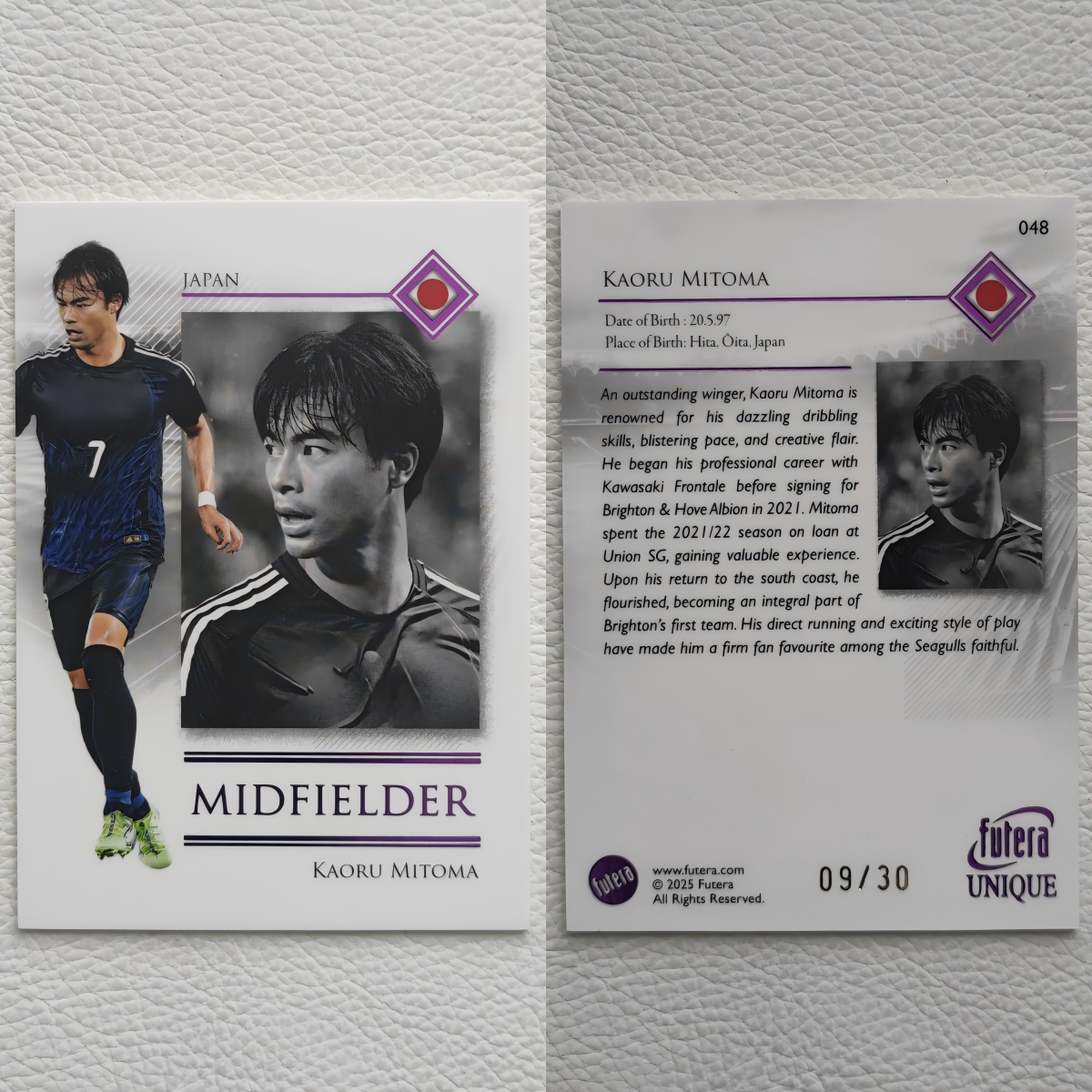 Futera 日本 布莱顿 Kaoru Mitoma 限量 球星卡 周边 礼物