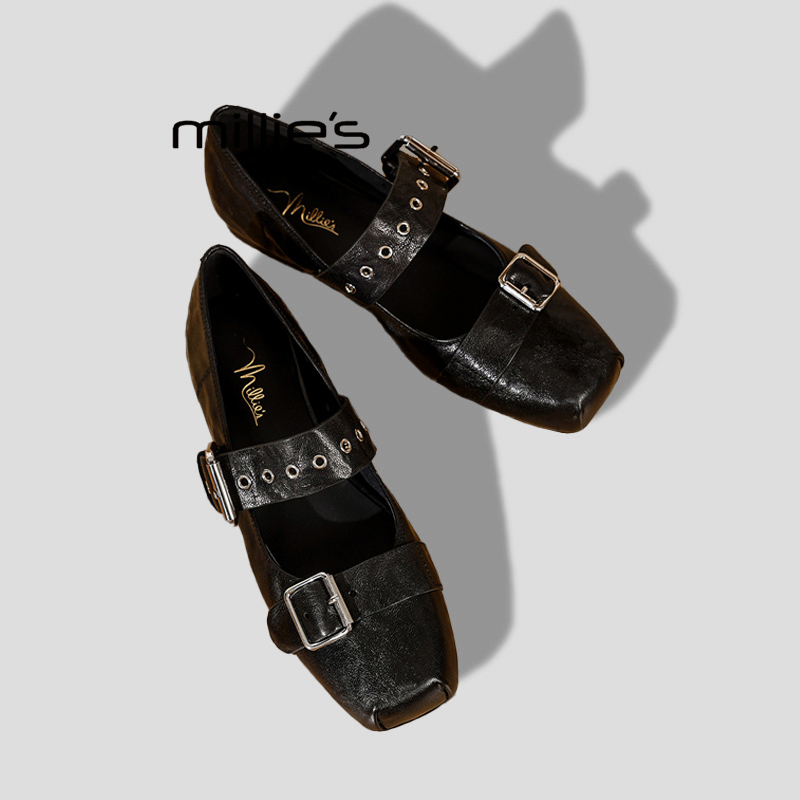 MILLIE'S/妙丽一字扣带玛丽珍鞋