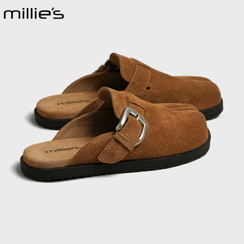 MILLIE'S/妙丽复古包头分趾半拖
