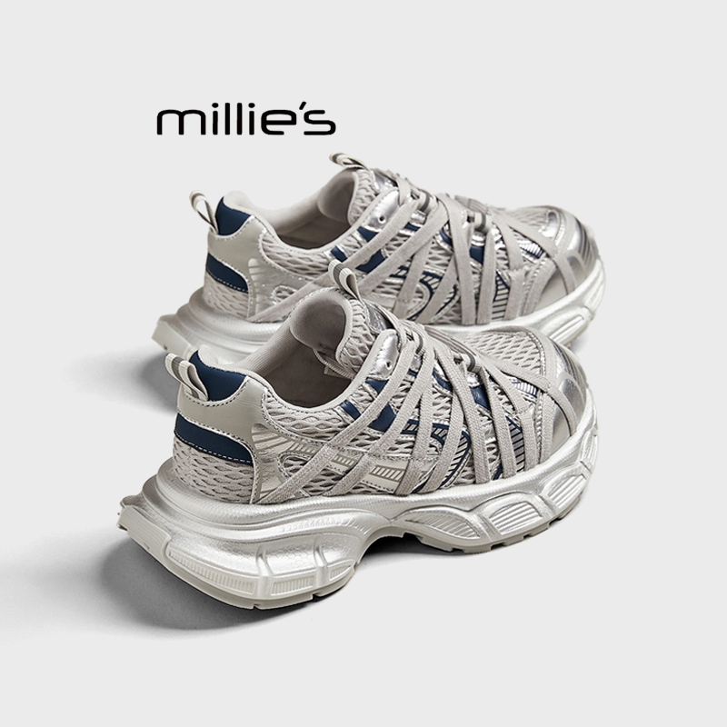 MILLIE'S/妙丽厚底增高老爹鞋