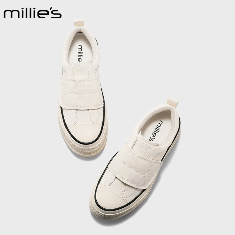 MILLIE'S/妙丽巨好看增高小白鞋图片