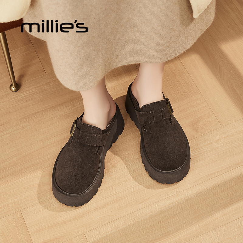 MILLIE'S/妙丽复古厚底勃肯鞋