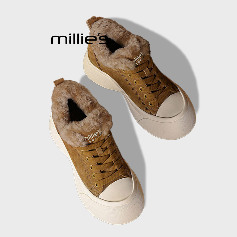 MILLIE'S/妙丽厚底毛毛板鞋