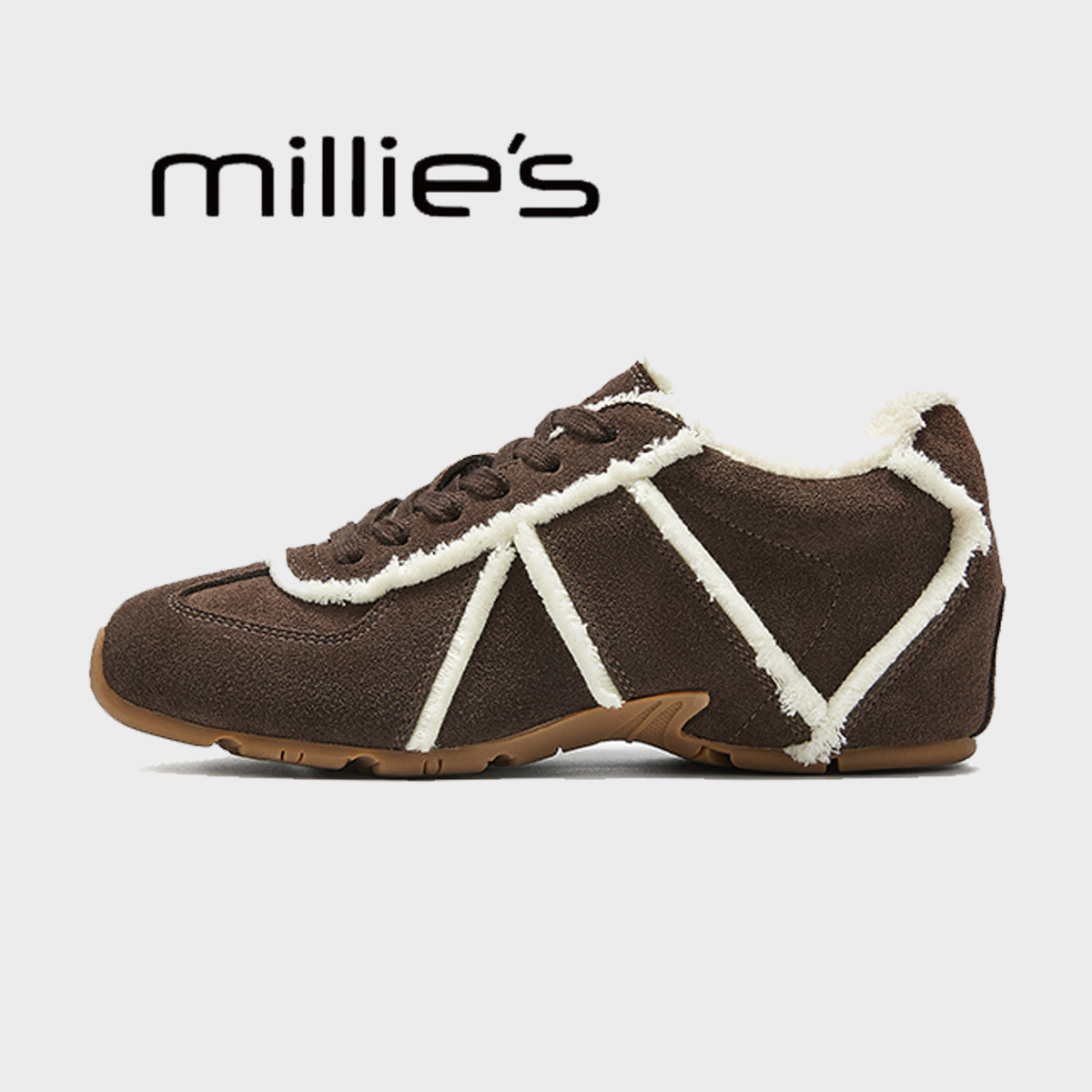 MILLIE'S/妙丽2026秋冬新款时尚休闲圆头内增高保暖磨砂皮女棉鞋Z
