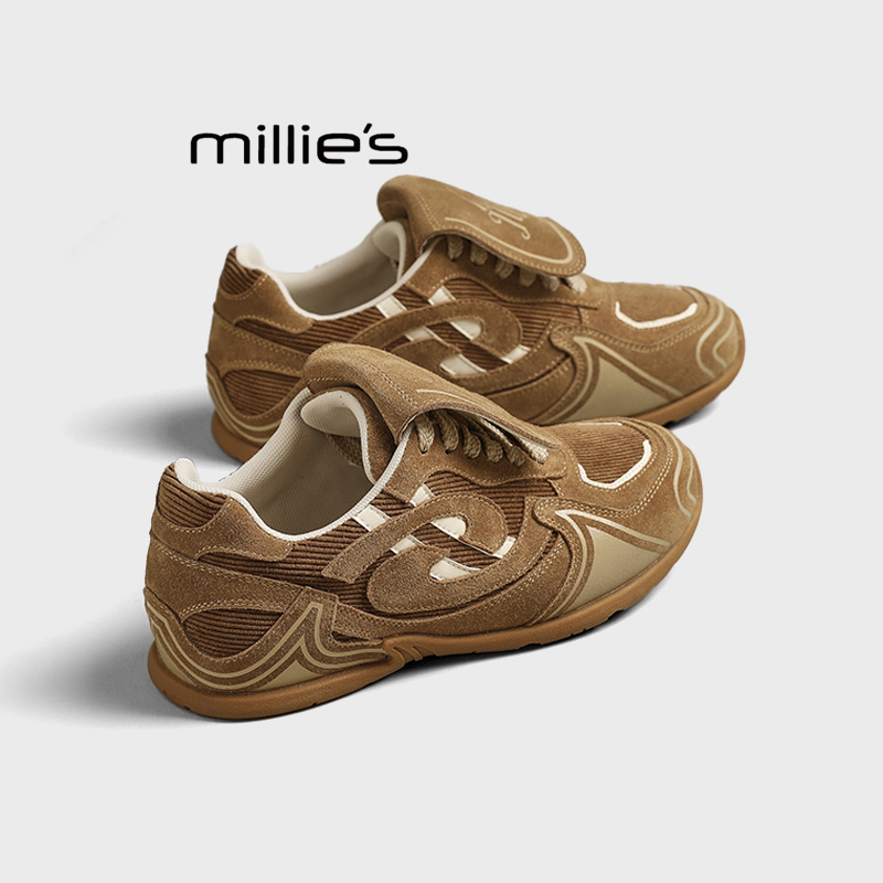 MILLIE'S/妙丽厚底德训鞋女