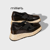 外穿厚底草编芭蕾舞鞋 MILLIE 女2026年夏季 新款 妙丽包头凉拖鞋