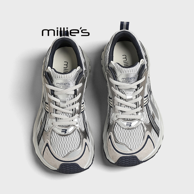 MILLIE'S/妙丽2025新款女复古风女士休闲鞋百搭舒适运动鞋老爹鞋,女鞋,时尚休闲鞋,淘宝优惠券,粉丝福利购,淘宝优惠卷