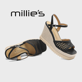 夏季 新款 编织草编厚底坡跟一字扣带女外穿时尚 妙丽 百搭露趾凉鞋