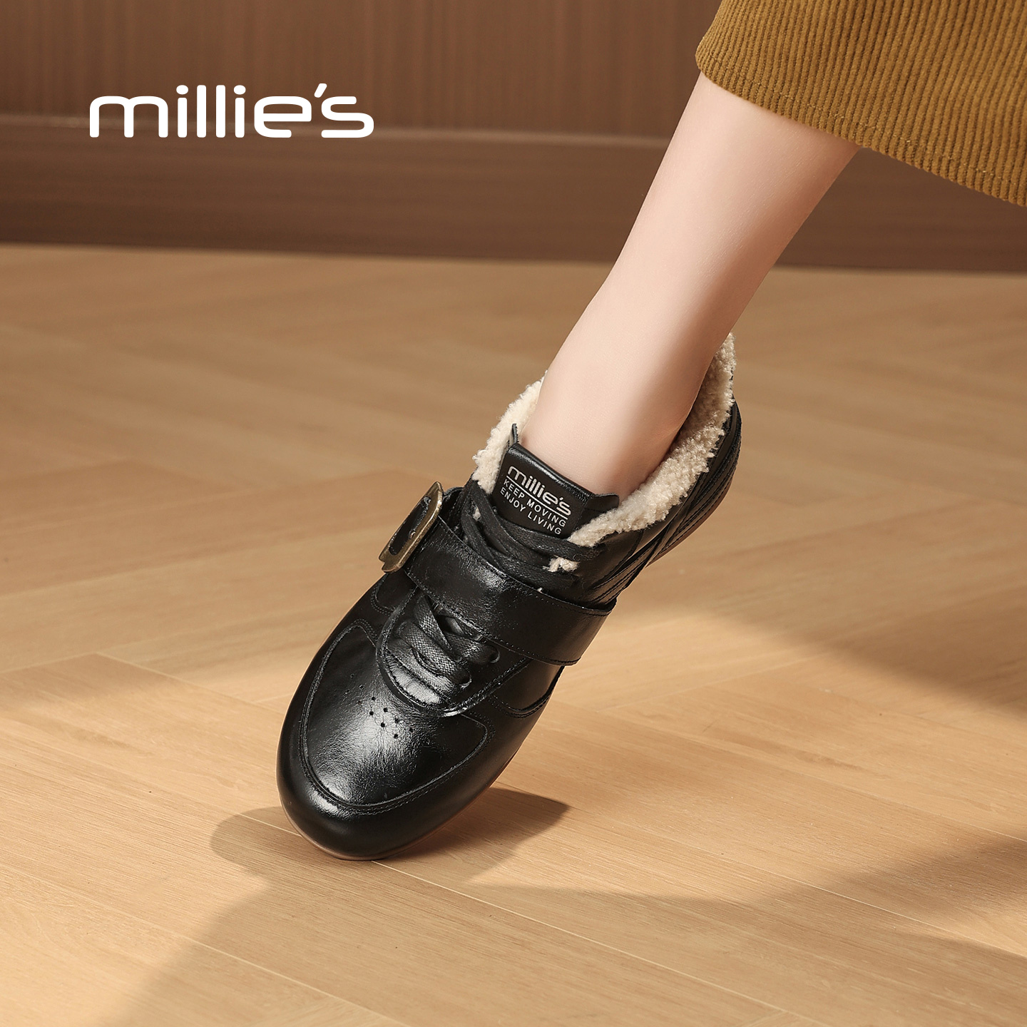 MILLIE'S/妙丽休闲系带小皮鞋