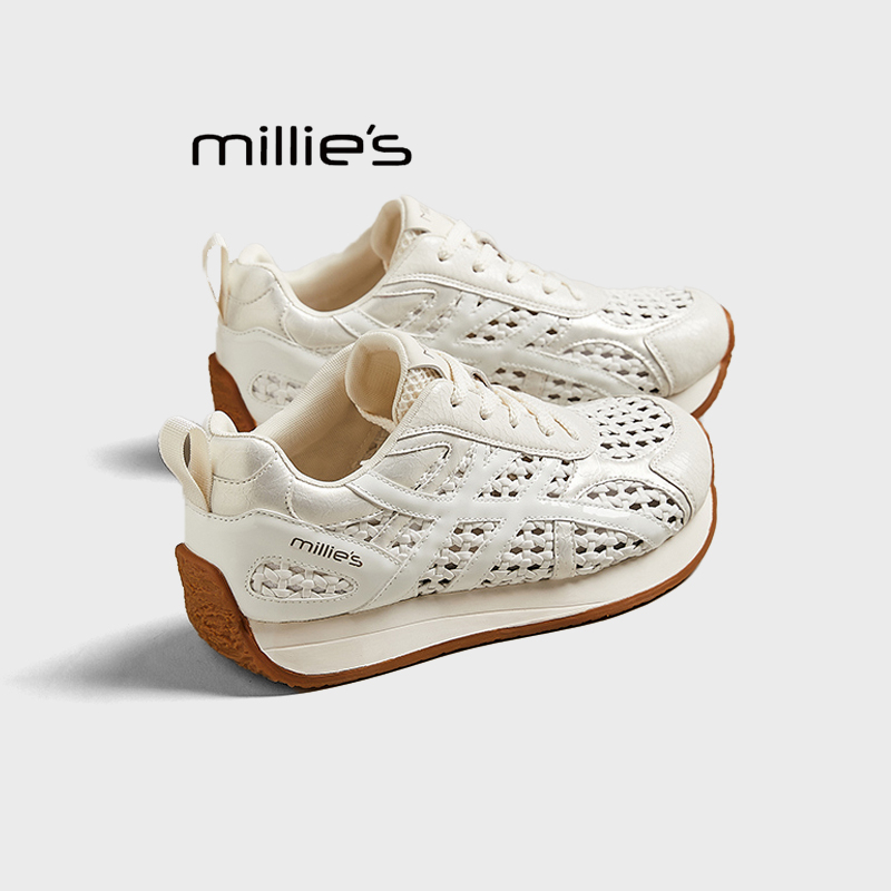 MILLIE'S/妙丽真皮休闲运动鞋女