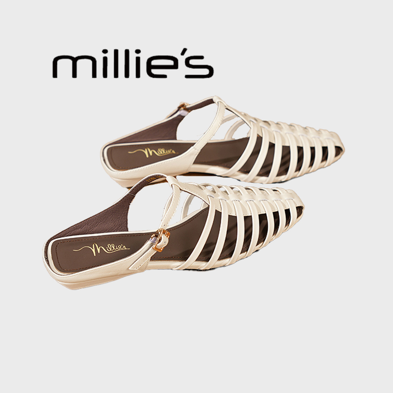 MILLIE'S/妙丽镂空包头凉鞋