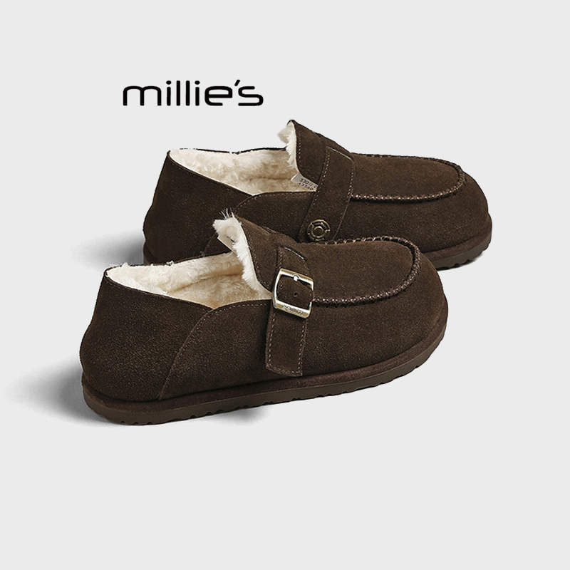MILLIE'S/妙丽厚底毛毛鞋女